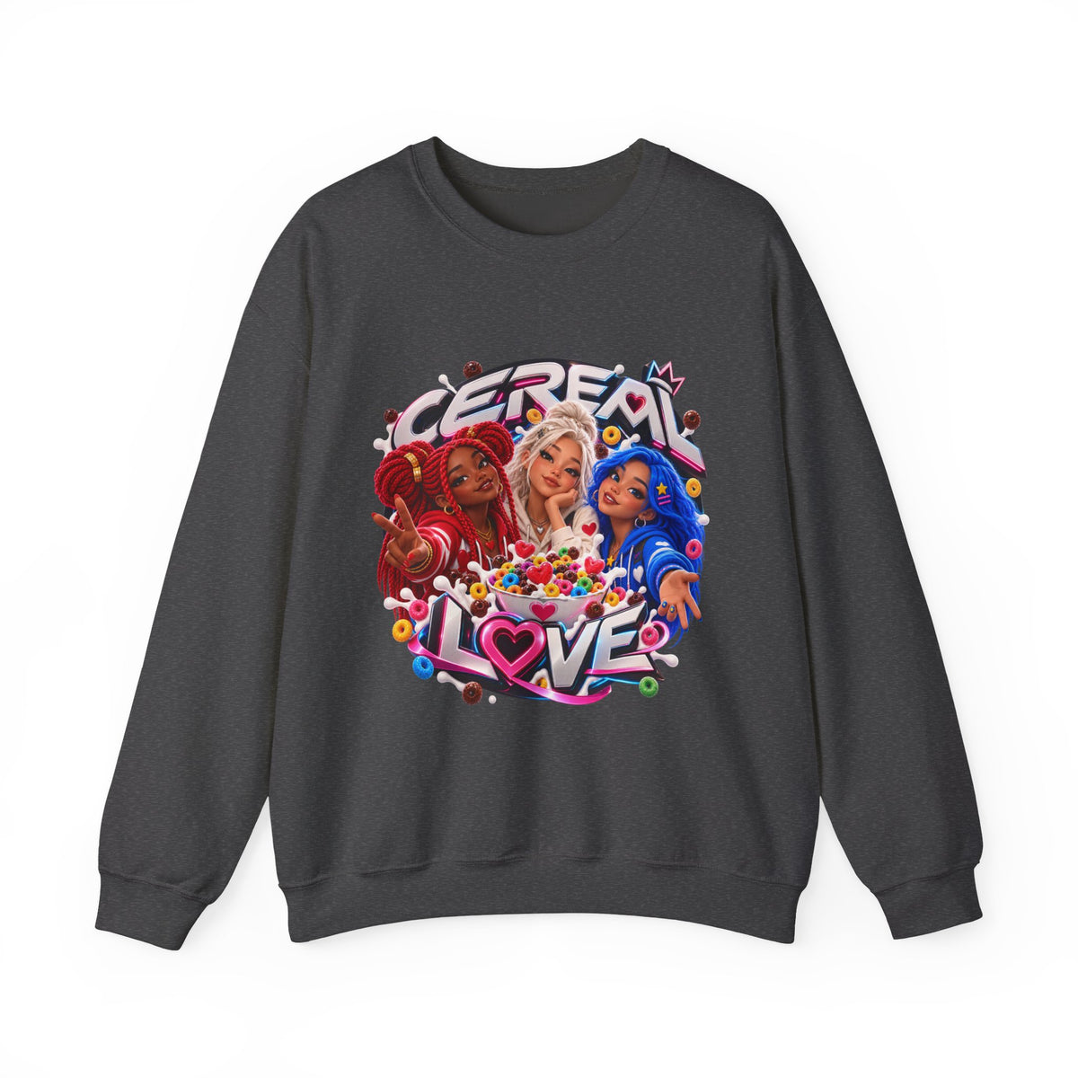 Red, White & Hue: Cereal Love Crewneck Sweatshirt