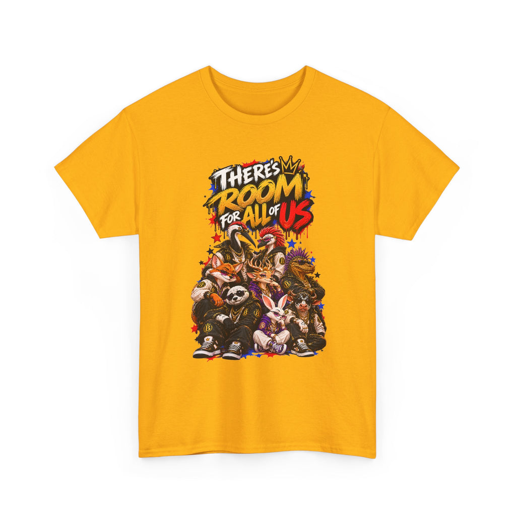 Morikarma Signature T — "There's Room for All of Us" Cute Animal Group Graphic Tee