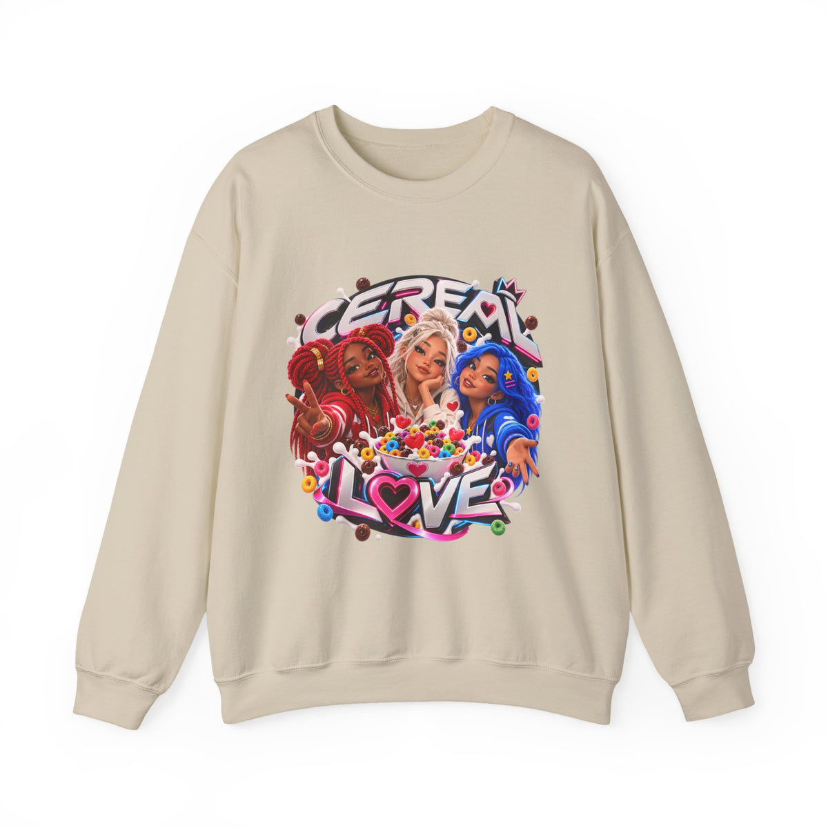 Red, White & Hue: Cereal Love Crewneck Sweatshirt