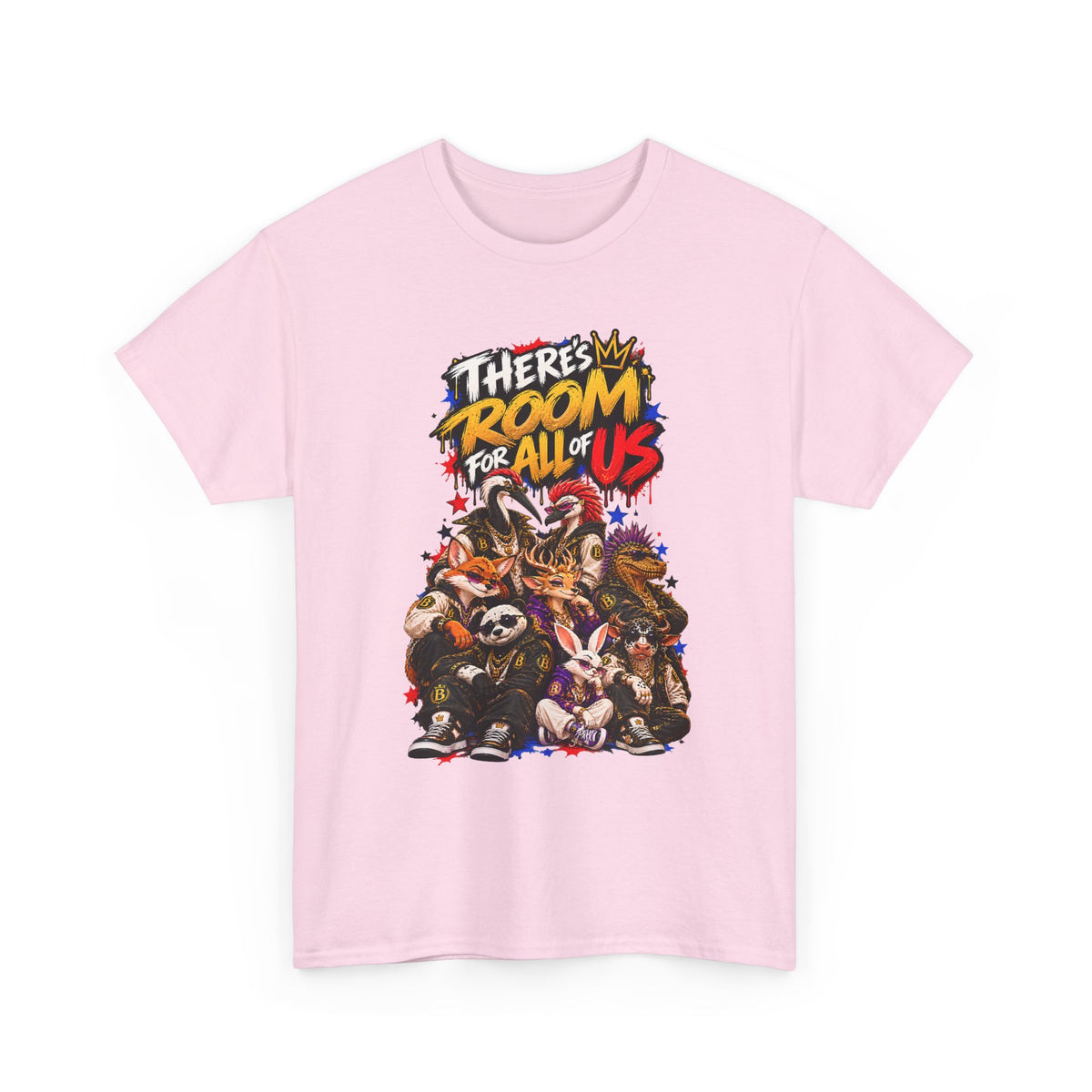 Morikarma Signature T — "There's Room for All of Us" Cute Animal Group Graphic Tee