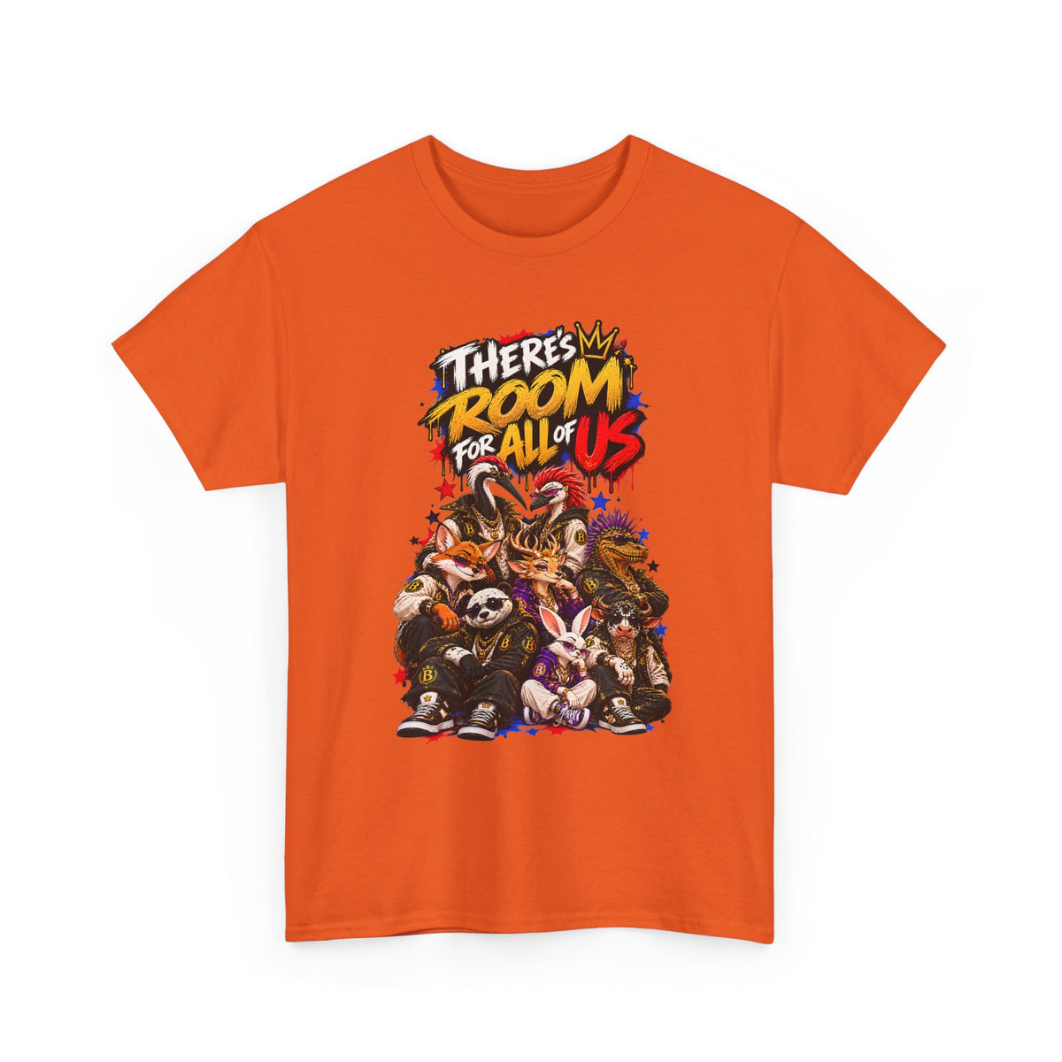 Morikarma Signature T — "There's Room for All of Us" Cute Animal Group Graphic Tee