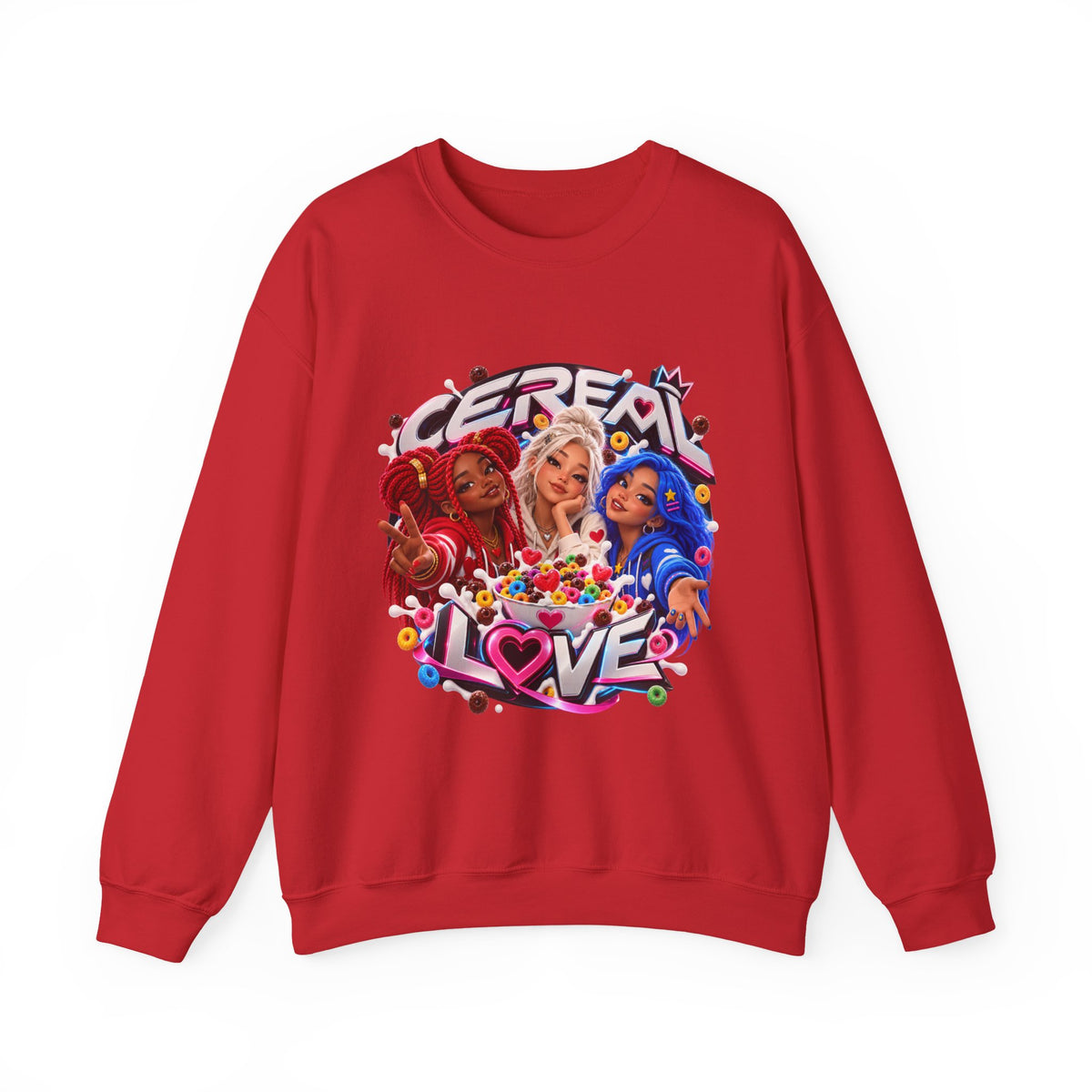 Red, White & Hue: Cereal Love Crewneck Sweatshirt