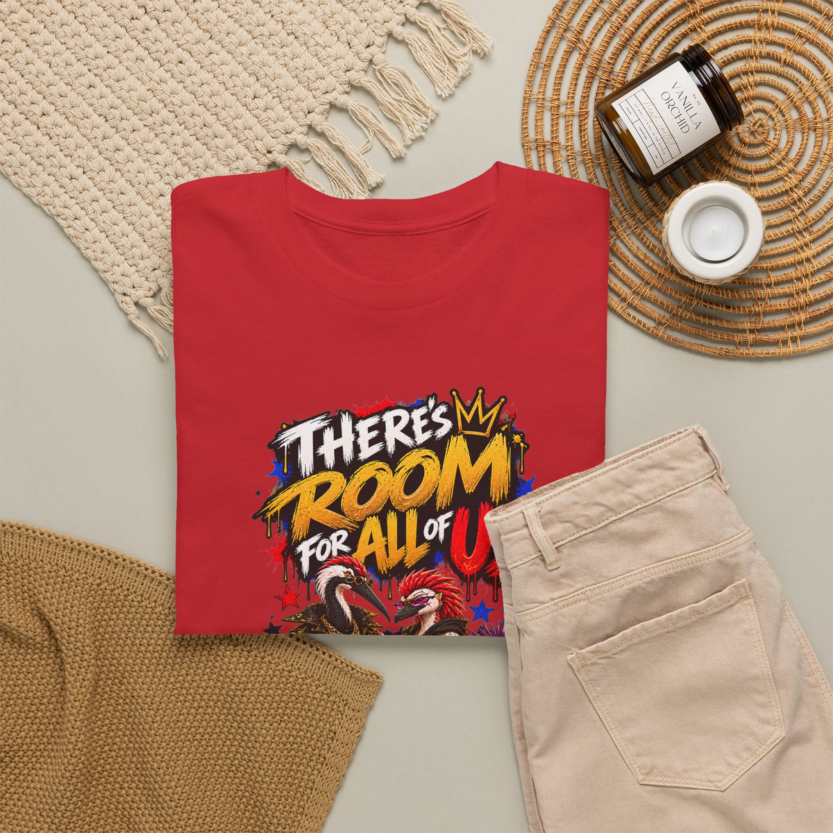 Morikarma Signature T — "There's Room for All of Us" Cute Animal Group Graphic Tee