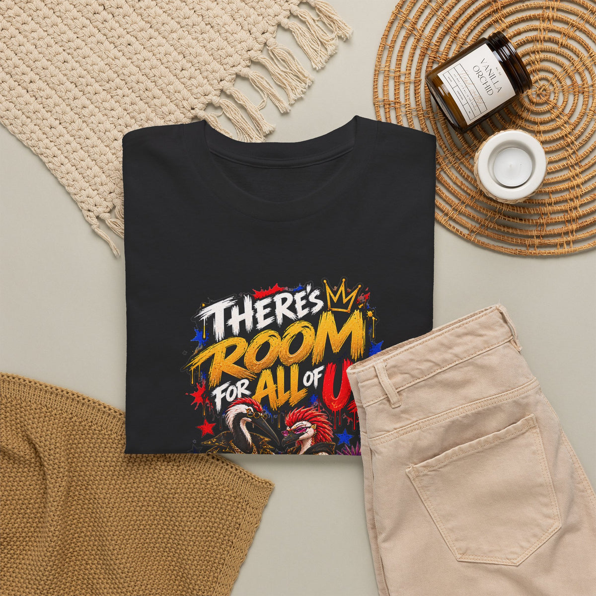 Morikarma Signature T — "There's Room for All of Us" Cute Animal Group Graphic Tee