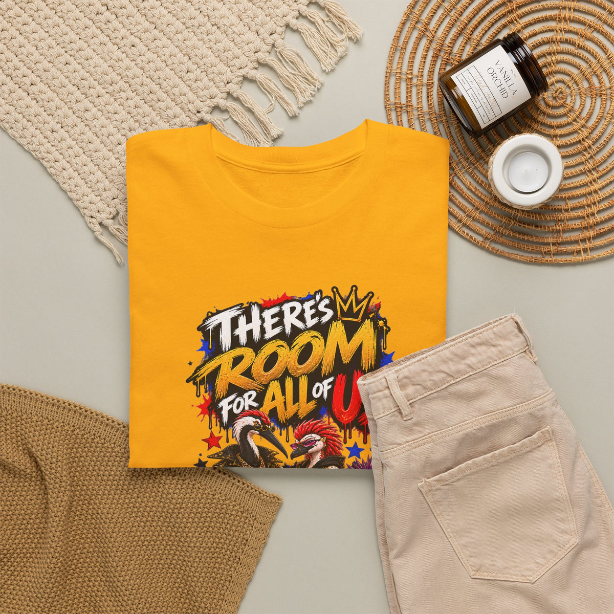 Morikarma Signature T — "There's Room for All of Us" Cute Animal Group Graphic Tee