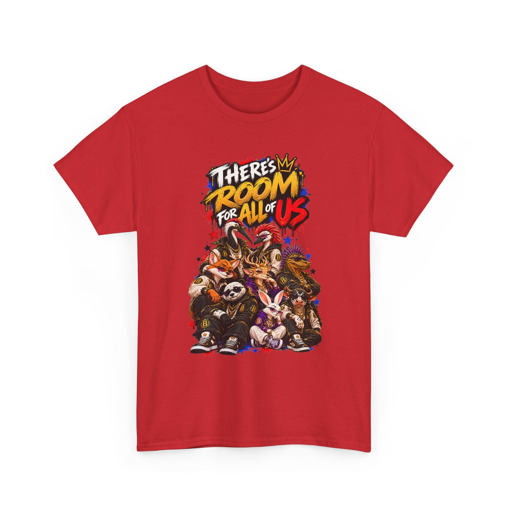 Morikarma Signature T — "There's Room for All of Us" Cute Animal Group Graphic Tee