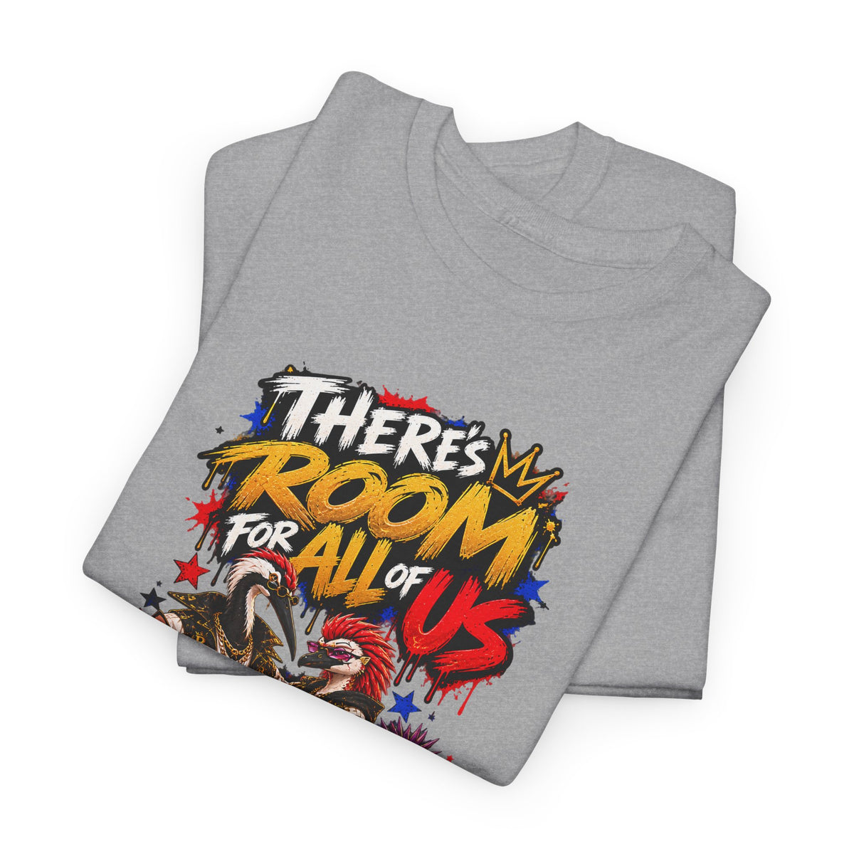 Morikarma Signature T — "There's Room for All of Us" Cute Animal Group Graphic Tee