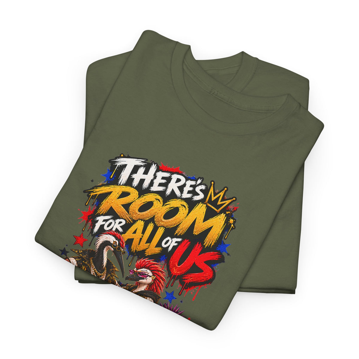 Morikarma Signature T — "There's Room for All of Us" Cute Animal Group Graphic Tee