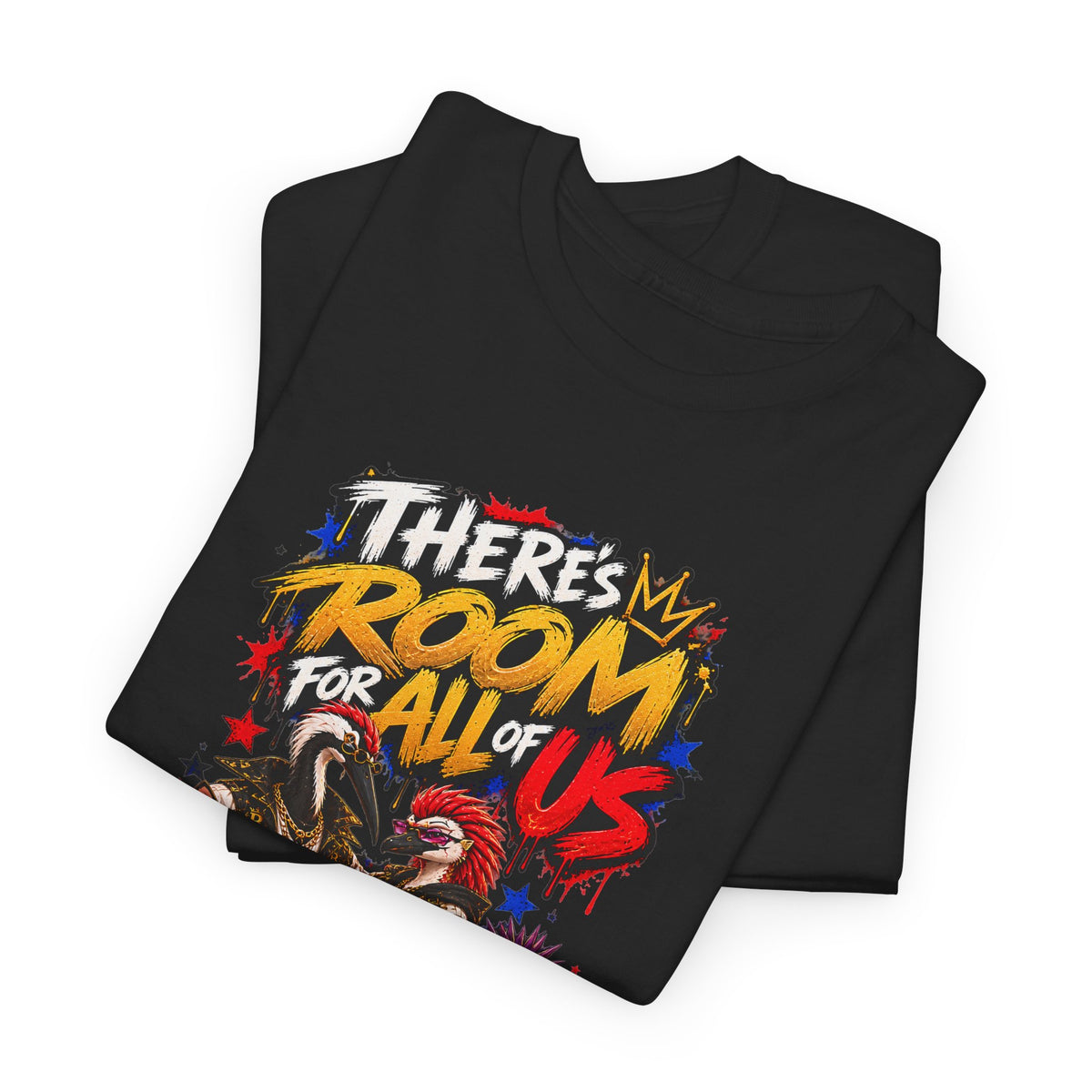 Morikarma Signature T — "There's Room for All of Us" Cute Animal Group Graphic Tee